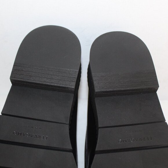 NWOB Ferragamo Gancini-Plaque Logo Buckle Maryan Loafers Slip On Flats 10.5 - Picture 8 of 8